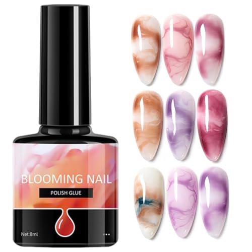 Mwqpgyh Nagel Blooming Gel - Farbverlauf Nagellack Gel - 7.3ml Verlaufsflüssigkeit schnell transparent für Maniküre Hochzeit Salon Frauen Jugendliche Bühne Reise Feier von Mwqpgyh
