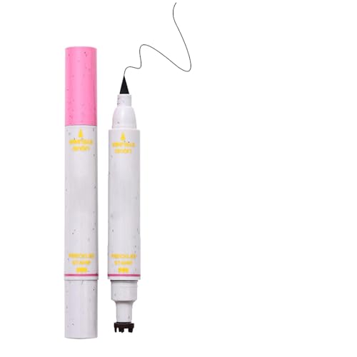 Sommersprossen Stift, 2 In 1 Wasserfester Eyeliner Mit Künstlichen Sommersprossen-Stempel, Natürliche Lebensechte Sommersprossen Makeup Stif, Freckles Pen Wasserdichter Langlebiger Sopt-Stift von Mwqpgyh