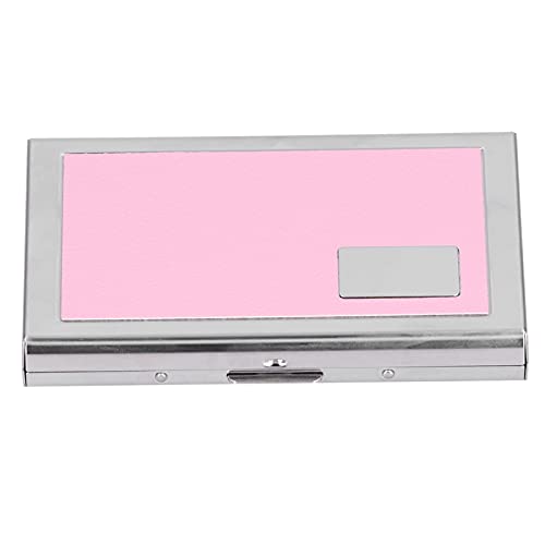 Kartenetui, 6 Kartenfächer, Kreditkartenetui, Antimagnetischer Edelstahl, Verdecktes Knopfdesign, PVC-Futter, Kartenhalter Für Männer Und Frauen(Rosa) von Mwrode