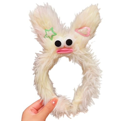 3D Augen Plüsch Haarreifen Wurst Mund Stirnband Weihnachten Party Kopfschmuck Mädchen Gesicht Waschen Stirnband Kinder Lustige Kopfschmuck Party Kostüm Dekoration Make-up Party Zubehör von Mxming