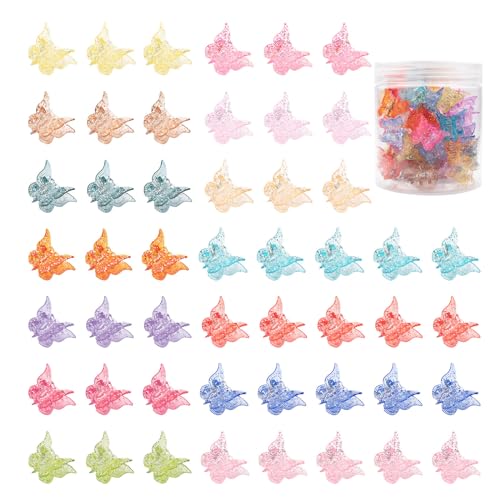 50 Stück Schmetterlings-Haarspangen für Mädchen, kleine Haarspangen, buntes Haar-Accessoire, Haarnadeln-Set für Säuglinge, Kleinkinder, 90er-Jahre-Mädchen, Haar-Accessoires von Mxming