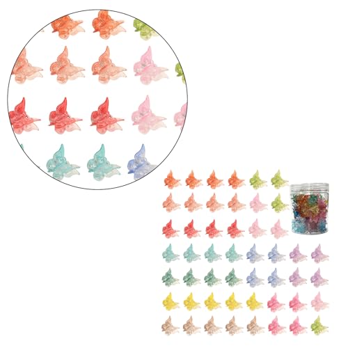 50 Stück Schmetterlings-Haarspangen für Mädchen, kleine Haarspangen, buntes Haar-Accessoire, Haarnadeln-Set für Säuglinge, Kleinkinder, 90er-Jahre-Mädchen, Haar-Accessoires von Mxming