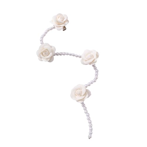 Kamelien-Haarspange, perfekt für Hochzeiten, Partys und Sommerausflüge, Perlen, Rose, verstellbare Perlenkette, Mädchen-Haarspangen von Mxming