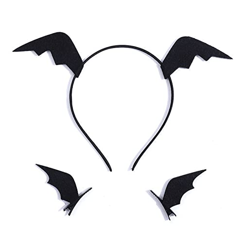 Mxming Frauen Cartoon Fledermaus Teufel Kopfschmuck Fledermaus Flügel Stirnband für Halloween Party Weihnachten für kreative Cosplay Haarschmuck Fledermaus Teufel Haarreifen Halloween Kostüm von Mxming