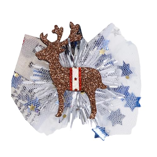 Weihnachtliche Haarnadel für Kinder, lustige, glitzernde Netz-Haarspangen, rutschfeste Seitenklammer, Weihnachtsbaumdekoration, Schneeflocken-Haarspange, Weihnachts-Haarspangen von Mxming