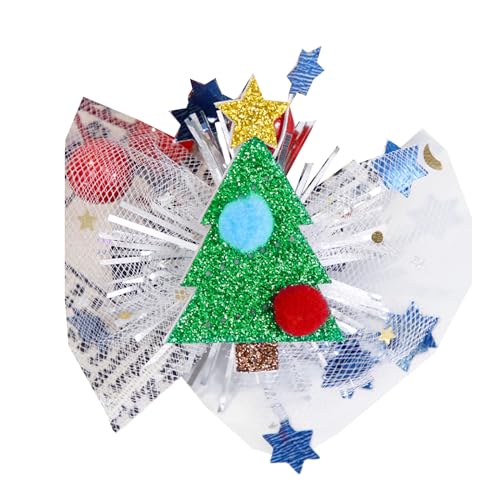 Weihnachtliche Haarnadel für Kinder, lustige, glitzernde Netz-Haarspangen, rutschfeste Seitenklammer, Weihnachtsbaumdekoration, Schneeflocken-Haarspange, Weihnachts-Haarspangen von Mxming