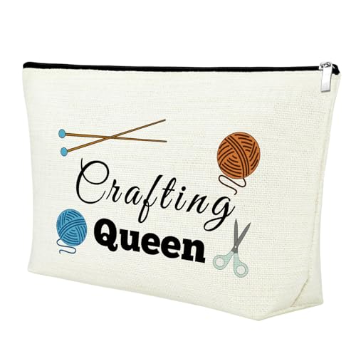 Mxrymvu Bastelgeschenke für Frauen, Make-up-Tasche, Bastelliebhaber, Geschenke, Bastler, Geschenkideen, Basteln, Königin, Kosmetiktasche, Nähliebhaber, Geschenk, Geburtstag, Weihnachten, Geschenke für von Mxrymvu