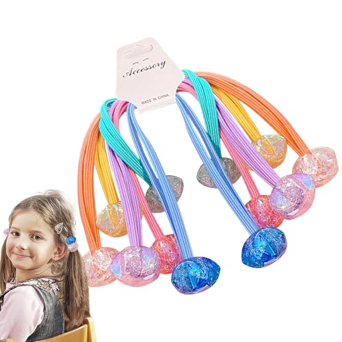 Mxshc Doppelkugel-Haarbänder,Doppelkugel-elastischer Haargummi,Bunte Haarbänder - Elastische Haarseile, elastisches Haargummi-Armband, bunte Accessoires für Kinder, Frauen, Mädchen von Mxshc
