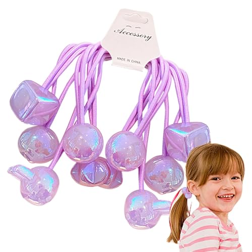 Mxshc Elastisches Haargummi mit doppelter Kugel,Elastisches Haargummi mit doppelter Kugel,Bunte Haarbänder | Elastische Haarseile, elastisches Haargummi-Armband, bunte Accessoires für Kinder, Frauen, von Mxshc