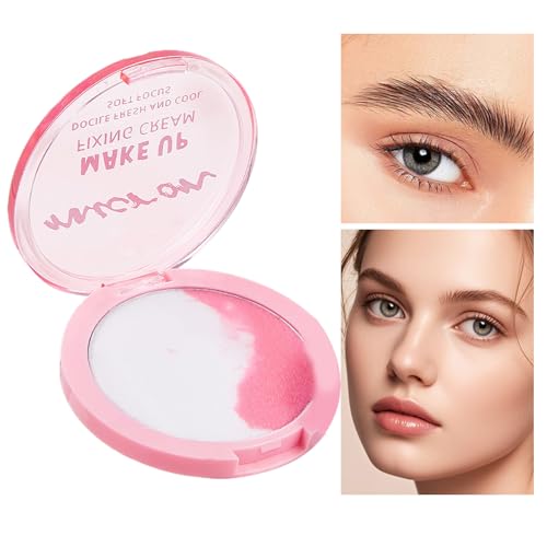 Mxshc Finishpuder | Verwaschener Balm-Puder Mit Unschärfe-Effekt - Lang Anhaltende Ölregulierung & Mattierung 4.5g Aufhellender Puder Für Empfindliche Haut Mit Natürlichem Finish Make-up Fixierung von Mxshc