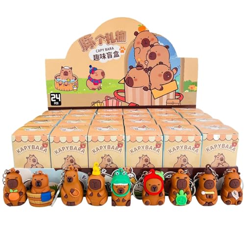 Mxshc Lustiger Capybara-Schlüsselanhänger, Cartoon-Capybara-Schlüsselanhänger | Tier-Schlüsselanhänger,Super süßer kreativer Capybara-Schlüsselanhänger, realistisches Capybara-Spielzeug, von Mxshc