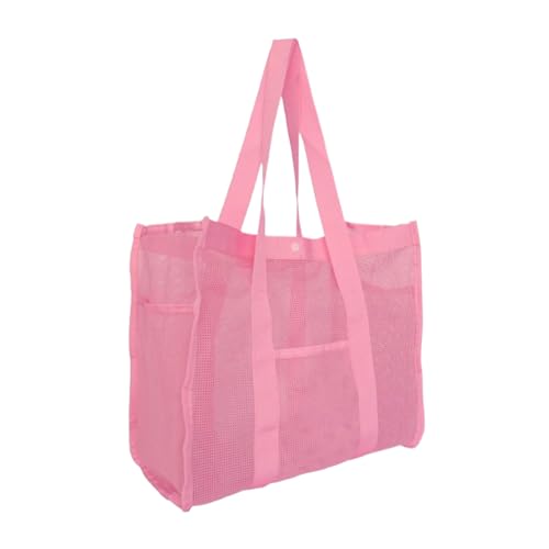 Mxshc Mesh Strandtasche,Strandbeutel Damen | Wasserdichte Sandabweisende Strandtasche Mit Großer Mesh-Tasche, Spielzeug-Organizer Für Frauen Familie Camping Sommerreisen von Mxshc