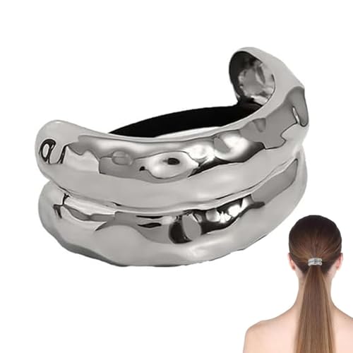 Mxshc Metall-Haargummi – Einzigartiger elastischer Haargummi – Haarband bequeme Haarmanschette für Frauen, Freundin, Mutter, Ehefrau von Mxshc