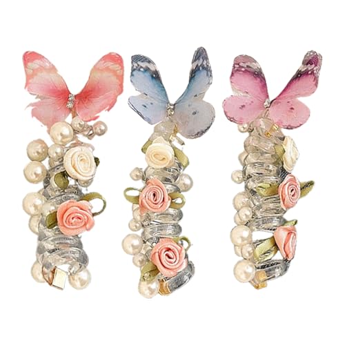 Mxshc Telefonkabel Haarbänder | Bunte Telefonkabel Haarspiralen | Weiche Dehnbare Haarzubehör Für Pferdeschwanz Styling Alltag Schule Kinder von Mxshc