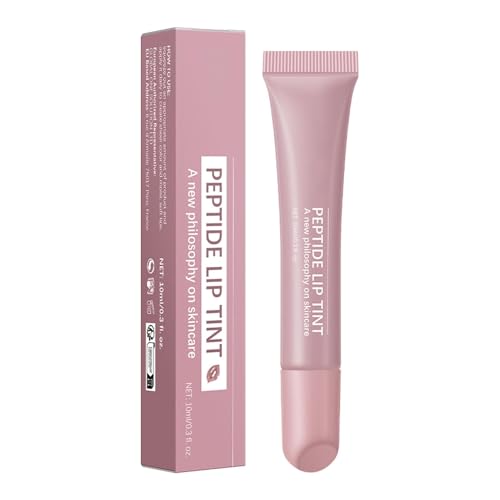 Peptide Lip Tint Polypeptidfarbener Lippenstift Lip Balm Luster Lip Gloss Make Up Lippenstift Lippenglanzbalsam Langanhaltende Lippenglasur Für Frauen, Mädchen, Mutter, Freundin 10 Ml von Mxshc