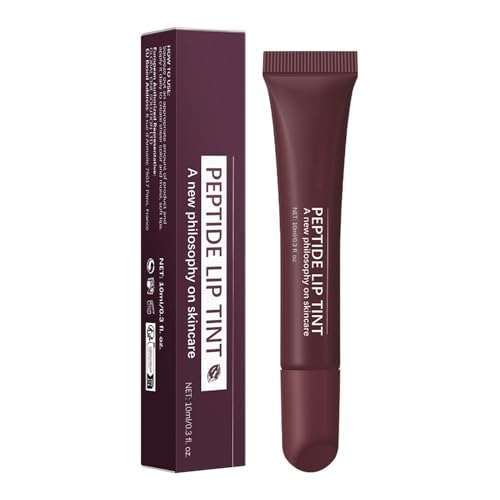 Peptide Lip Tint Polypeptidfarbener Lippenstift Lip Balm Luster Lip Gloss Make Up Lippenstift Lippenglanzbalsam Langanhaltende Lippenglasur Für Frauen, Mädchen, Mutter, Freundin 10 Ml von Mxshc