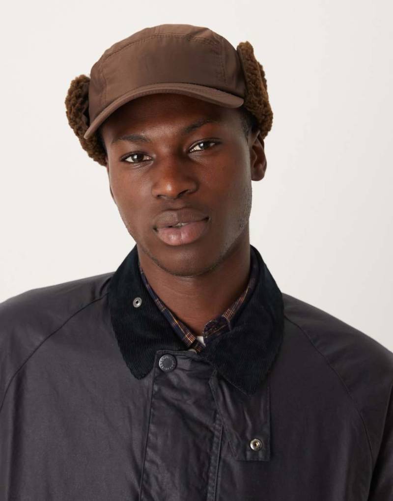 My Accessories - Baseballkappe in Braun mit Ohrenklappen zum Herunterklappen-Brown von My Accessories