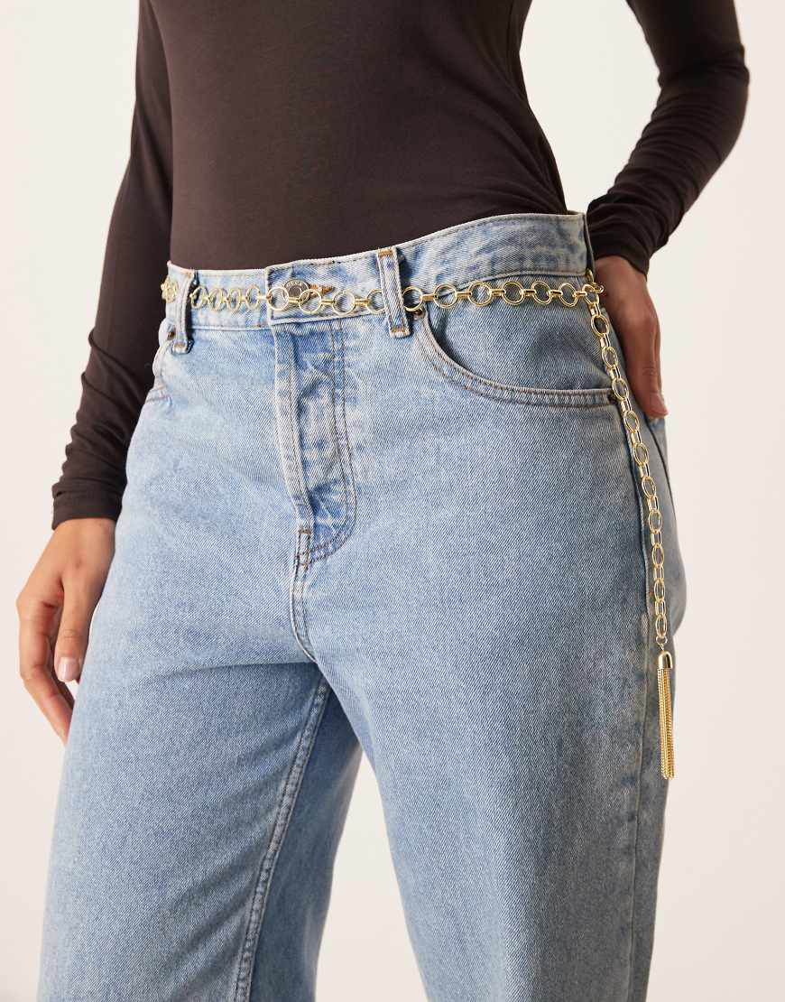 My Accessories - Goldfarbener Kettengürtel mit Quastendetail von My Accessories