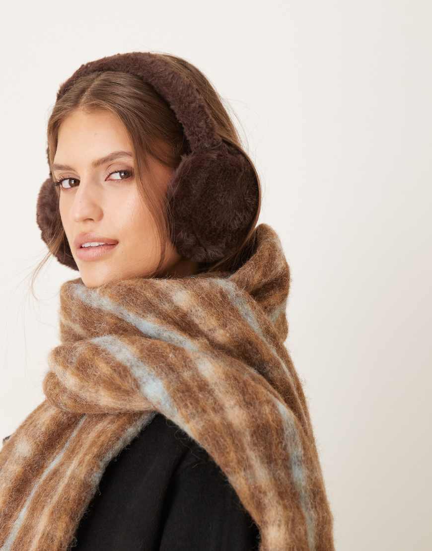 My Accessories - Ohrenschützer aus Kunstpelz in Braun-Brown von My Accessories