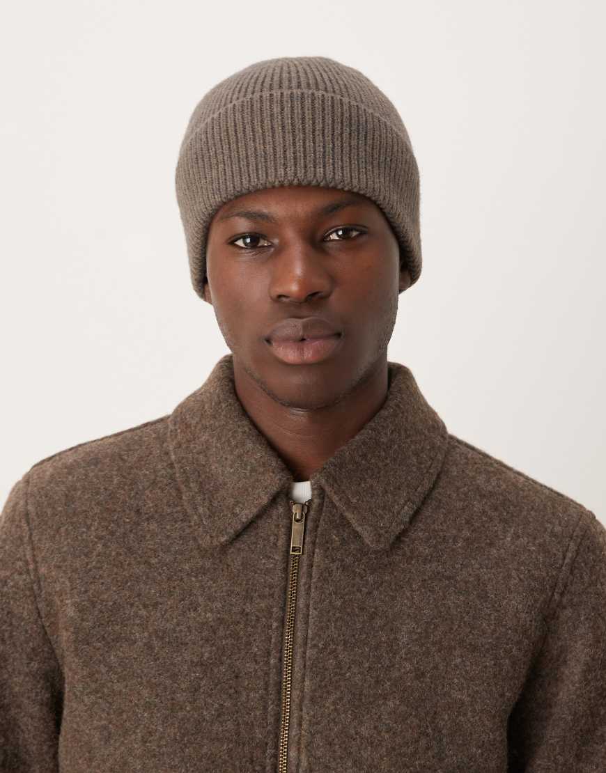My Accessories - Rippstrickmütze in Braun mit Umschlag-Brown My Accessories - Rippstrickmütze in Braun mit Umschlag-Brown von My Accessories