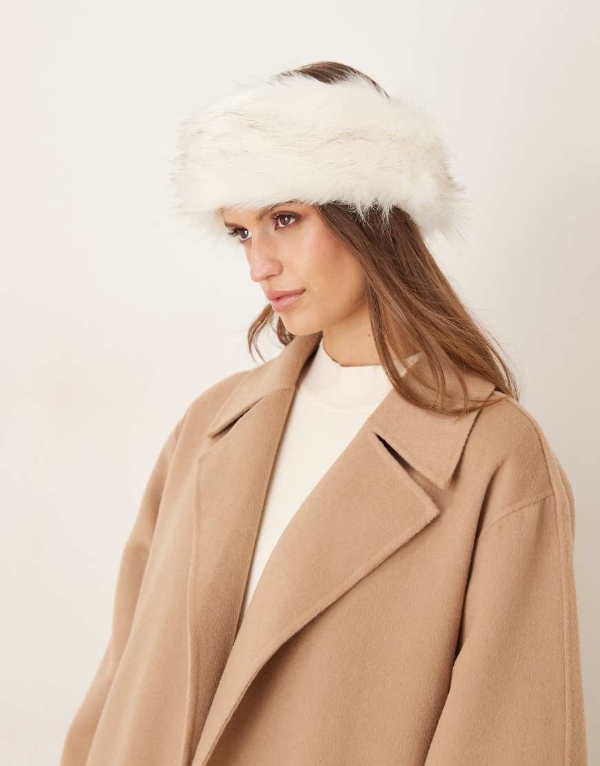 My Accessories - Stirnband aus Kunstpelz in Weiß-Bunt von My Accessories