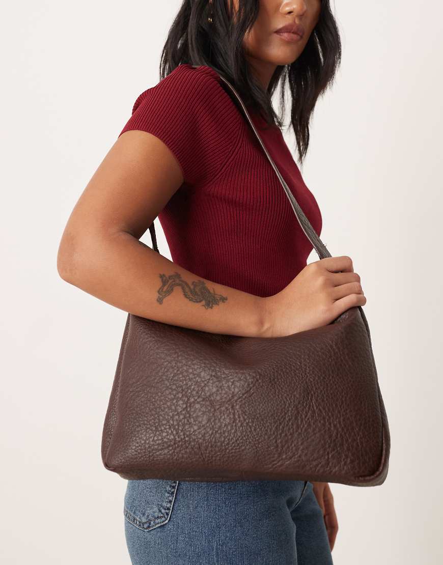 My Accessories - Weiche Schultertasche in Braun-Brown My Accessories - Weiche Schultertasche in Braun-Brown von My Accessories