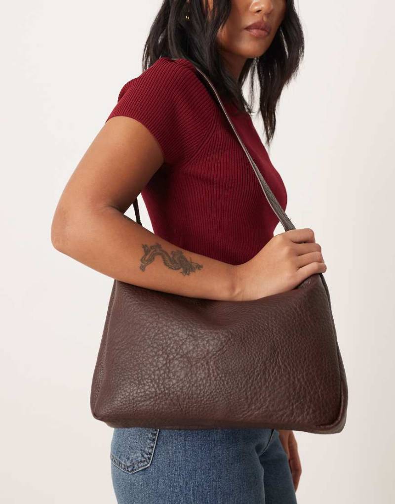 My Accessories - Weiche Schultertasche in Braun-Brown von My Accessories