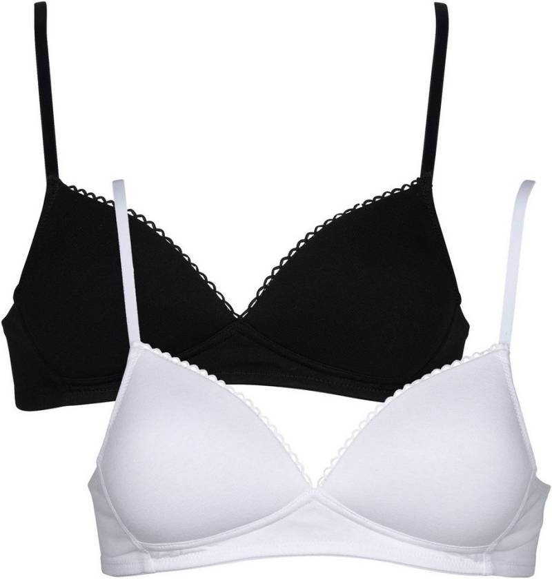My Basic Bügelloser BH (2er Pack) flache Verarbeitung, wattiert, ohne Bügel, basic, Baumwollmix von My Basic