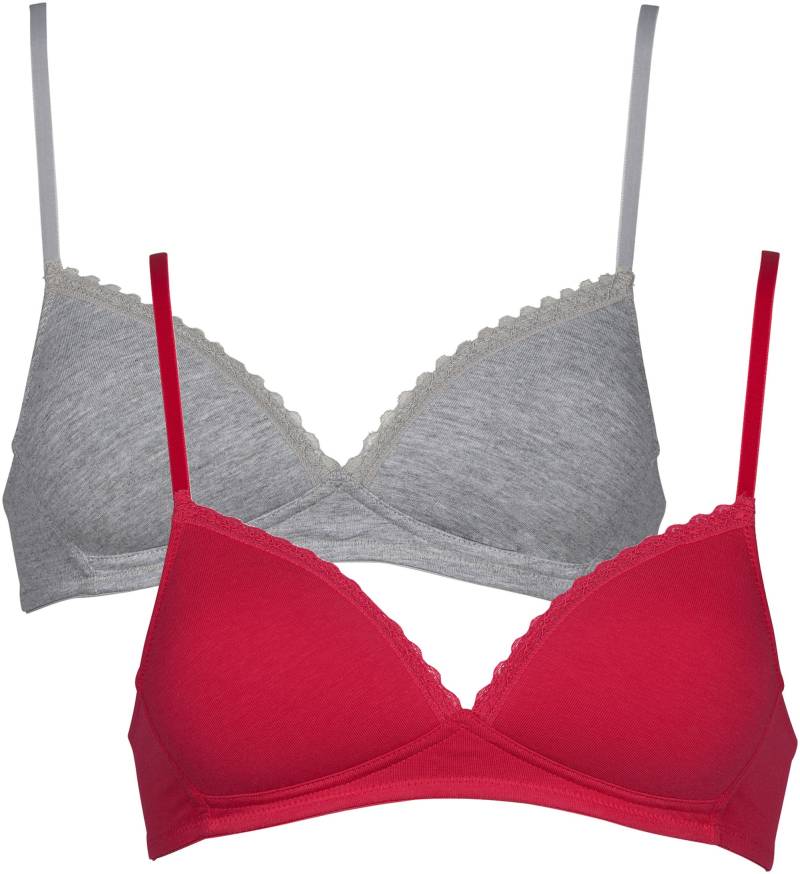 My Basic Soft-BH "padded cotton bra", mit Spitze, wattiert, ohne Bügel, basic, Baumwollmix von My Basic