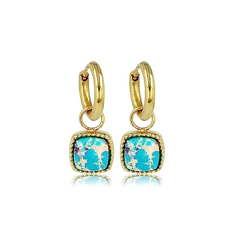 Goldohrringe mit Imperial-Jaspis-Edelstein - 10mm- Ohrringe mit Edelsteinen - Mehrere Farben und GröBe - Echter Edelstein - Bleibt Schön und Kein Irritation Goldohrringe mit Imperial-Jaspis-Edelstein - 10mm- Ohrringe mit Edelsteinen - Mehrere Farben und GröBe - Echter Edelstein - Bleibt Schön und Kein Irritation von My Bendel