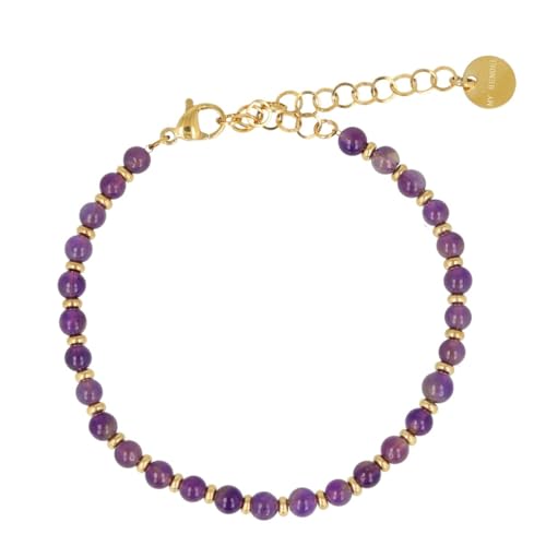 My Bendel *Armband mit Amethystperlen- Armband mit echten Edelsteinperlen - mehrere Farben - verstellbar - Edelstahl - verfärbt Sich Nicht - mit luxuriöser Geschenkverpackung My Bendel *Armband mit Amethystperlen- Armband mit echten Edelsteinperlen - mehrere Farben - verstellbar - Edelstahl - verfärbt Sich Nicht - mit luxuriöser Geschenkverpackung von My Bendel