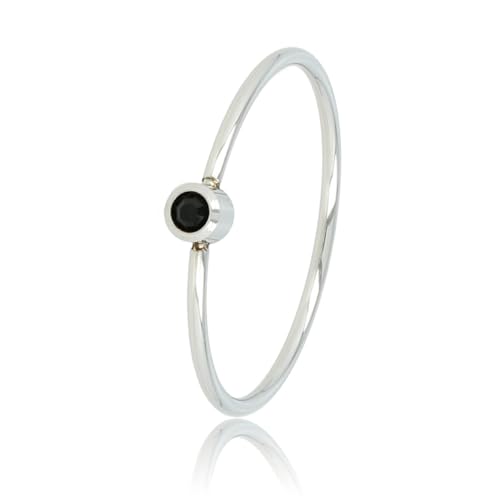 My Bendel - Bedeutung Ring Silber mit schwarzem Stein- Stylischer Ringe für Damen - Bleibt schön und Verfärbt nicht - Stapeln Ringe - mit Luxuriösen Geschenkverpackung von My Bendel