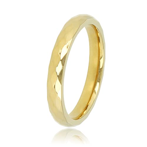 My Bendel - Faceted ring gold- Stylischer Ringe für Damen - Bleibt schön und Verfärbt nicht - Stapeln Ringe - mit Luxuriösen Geschenkverpackung von My Bendel