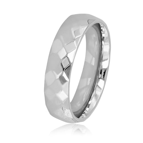 My Bendel - Facettierter Ring Silber- Stylischer Ringe für Damen - Bleibt schön und Verfärbt Nicht - Stapeln Ringe - mit Luxuriösen Geschenkverpackung von My Bendel