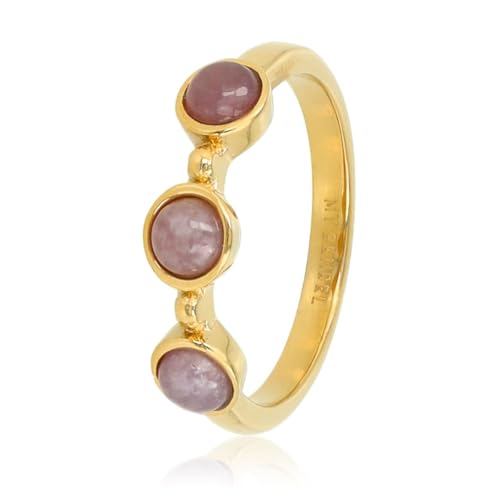 My Bendel Goldring mit DREI Fliederquarz-Edelsteinen- Ring mit 3 wunderschönen Edelsteinen - mehrere Farben - Bleibt schön und Verfärbt Nicht - mit Luxuriösen Geschenkverpackung My Bendel Goldring mit DREI Fliederquarz-Edelsteinen- Ring mit 3 wunderschönen Edelsteinen - mehrere Farben - Bleibt schön und Verfärbt Nicht - mit Luxuriösen Geschenkverpackung von My Bendel