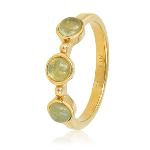 My Bendel Goldring mit DREI grünen Fluorit-Edelsteinen- Ring mit 3 wunderschönen Edelsteinen - mehrere Farben - Bleibt schön und Verfärbt Nicht - mit Luxuriösen Geschenkverpackung My Bendel Goldring mit DREI grünen Fluorit-Edelsteinen- Ring mit 3 wunderschönen Edelsteinen - mehrere Farben - Bleibt schön und Verfärbt Nicht - mit Luxuriösen Geschenkverpackung von My Bendel
