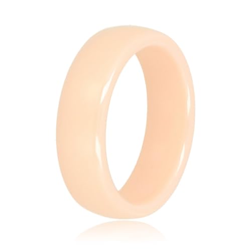 My Bendel - Keramikring peach 6mm- Keramikring für Frauen - Ring ist unzerbrechlich und verfärbt sich nicht - Bleibt glänzend und krazt nicht - mit Luxuriösen Geschenkverpackung von My Bendel