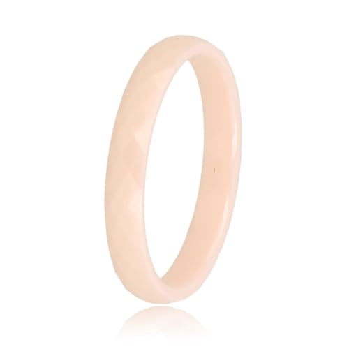 My Bendel - Keramikring facettierte peach 3mm- Keramikring für Frauen - Ring ist unzerbrechlich und verfärbt sich nicht - Bleibt glänzend und krazt nicht - mit Luxuriösen Geschenkverpackung von My Bendel