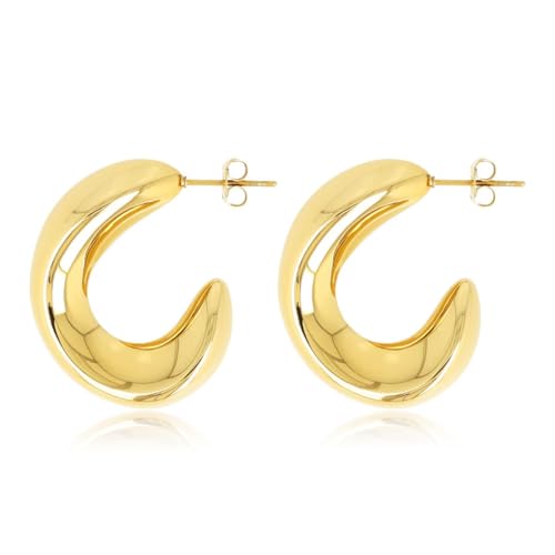 My Bendel - Moderne Ohrringe - einzigartiges Design - keine Irritationen - 14 Karat vergoldet - Edelstahl - Bleibt schön und Verfärbt nicht - mit Luxuriösen Geschenkverpackung von My Bendel