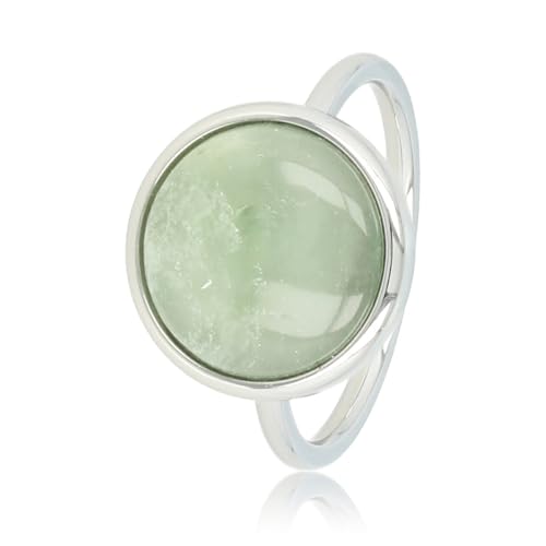 My Bendel - Ring Silber mit grünem Fluorit Edelstein- Stylischer Ringe für Damen mit echtem Edelstein - Bleibt schön und Verfärbt nicht - Stapeln Ringe - mit Luxuriösen Geschenkverpackung von My Bendel