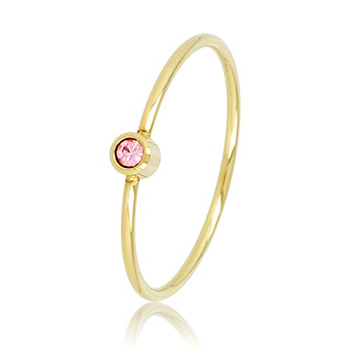 My Bendel - Schöner Goldring mit rosa Zirkonia Stein- Ringe für Damen - Bleibt schön und Verfärbt nicht - Aussagekräftigen Steinringe - Silber und Gold - mit Luxuriösen Geschenkverpackung von My Bendel