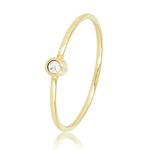 My Bendel - Schöner silberner Ring mit weißem Glasstein- Ringe für Damen - Bleibt schön und Verfärbt nicht - Aussagekräftigen Steinringe - Silber und Gold - mit Luxuriösen Geschenkverpackung von My Bendel