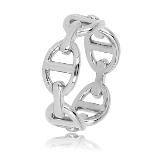 My Bendel - Silberring mit Gliedern- Stylischer Ring für Damen Ring mit Gliedern - Bleibt schön und Verfärbt nicht - Stapeln Ringe - mit Luxuriösen Geschenkverpackung von My Bendel