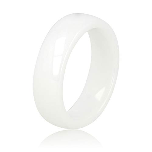 My Bendel - Keramikring weiß 6mm- Keramikring für Frauen - Ring ist unzerbrechlich und verfärbt Sich Nicht - Bleibt glänzend und krazt Nicht - mit Luxuriösen Geschenkverpackung von My Bendel