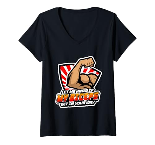 Damen My Bizeps Get In Your Way Krafttraining Fitness Bodybuildi T-Shirt mit V-Ausschnitt Damen My Bizeps Get In Your Way Krafttraining Fitness Bodybuildi T-Shirt mit V-Ausschnitt von My Biceps Get In Your Way