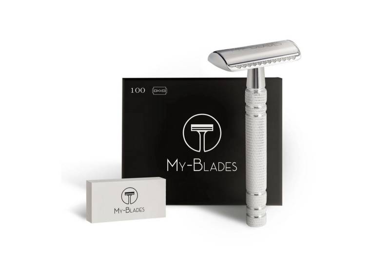 My-Blades Rasierhobel Rasierhobel Chrom + 100 Ersatzklingen von My-Blades