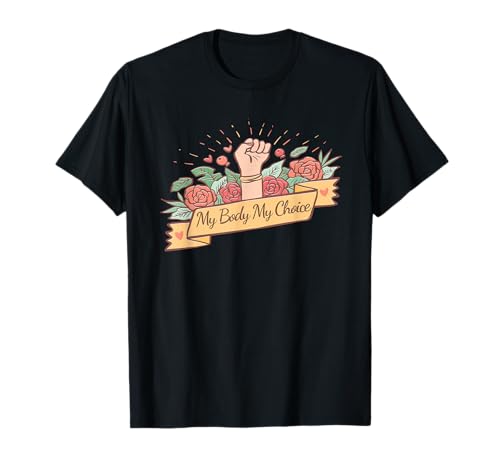 My Body My Choice Pro Choice Feministin Damen T-Shirt Schwarz S Klassisch geschnitten Kurzarm Rundhals Einfarbig Klassisch Passform 100% Polyester atmungsaktiv Imported 1 Count von My Body My Choice Pro Choice Feministin