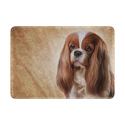 My Daily Cavalier King Charles Spaniel Hundepasshülle aus Leder, Mehrfarbig, 6.5 x 4.5 inch, Slim Wallet von My Daily