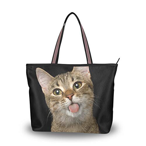 My Daily Damen-Handtasche mit lustigem Katzen-Motiv, Mehrere (multi), Medium von My Daily