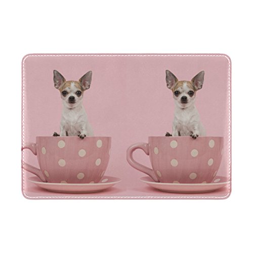 My Daily Reisepasshülle für Chihuahua-Hunde, Leder, Schutzhülle, Mehrfarbig, 6.5 x 4.5 inch, Slim Wallet von My Daily